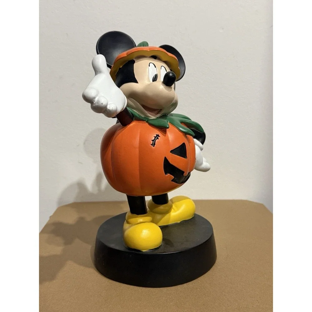 Disney Mickey Mouse Halloween Pumpkin Jack O Lantern Statue - FLAWS